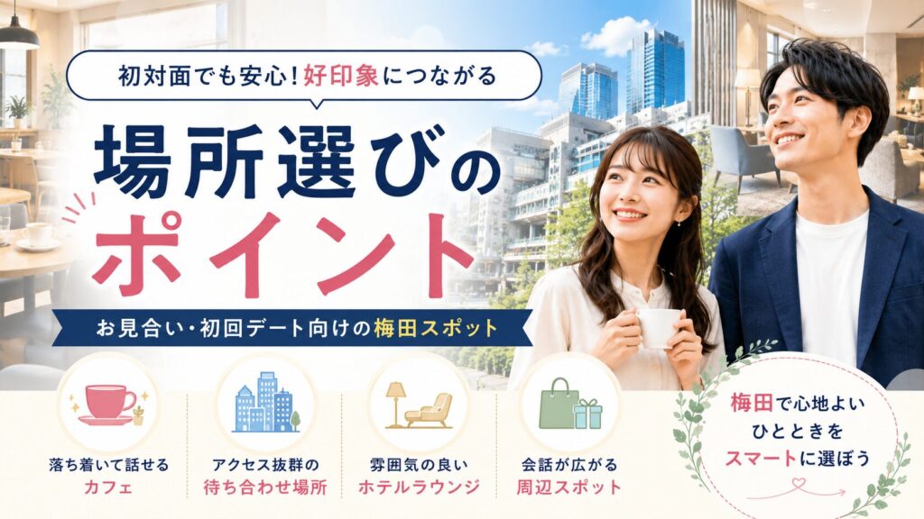 梅田婚活で重視したい場所選び