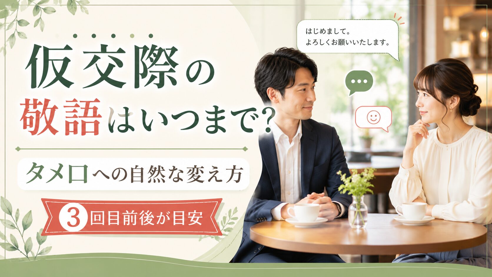 仮交際の敬語はいつまで？タメ口への自然な変え方と注意点
