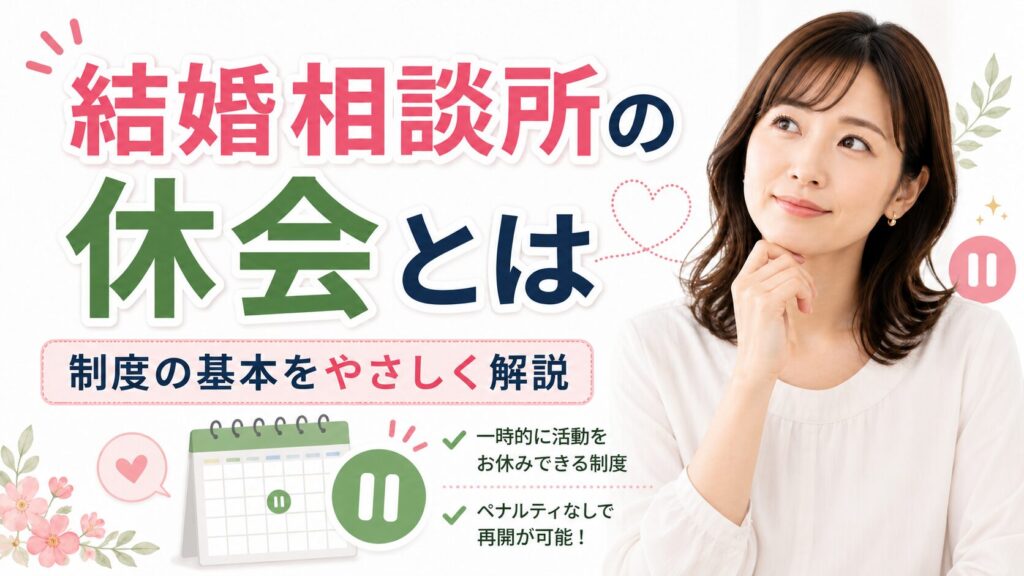 結婚相談所の休会とは