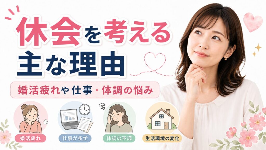 休会を考える主な理由