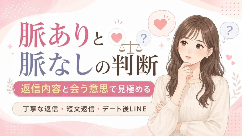 脈ありと脈なしの判断