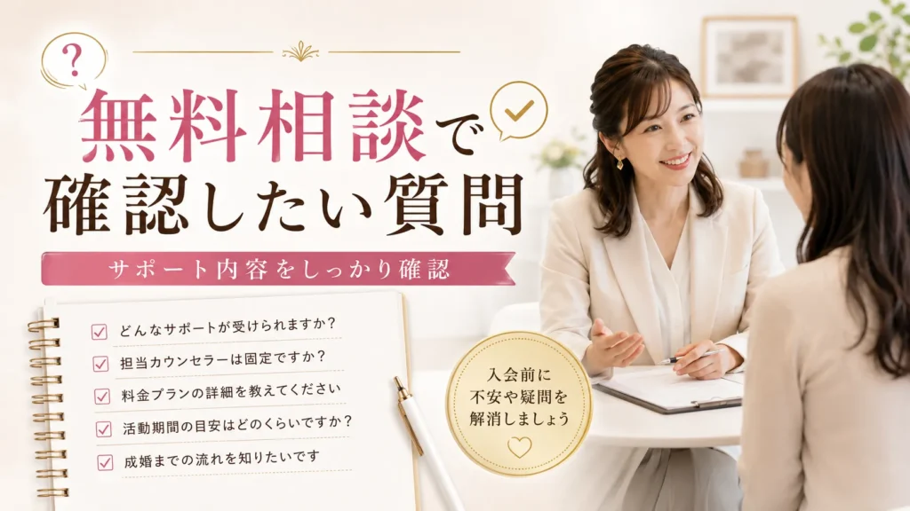 無料相談で確認したいサポート内容の質問リスト