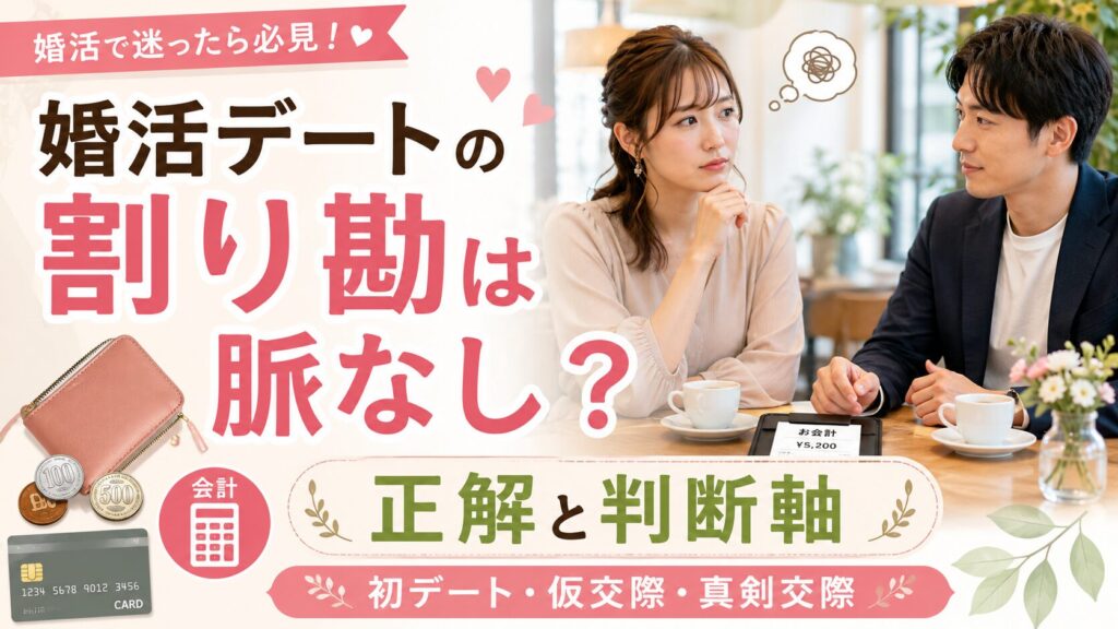 婚活デートの割り勘は普通？男性心理と女性の本音を解説