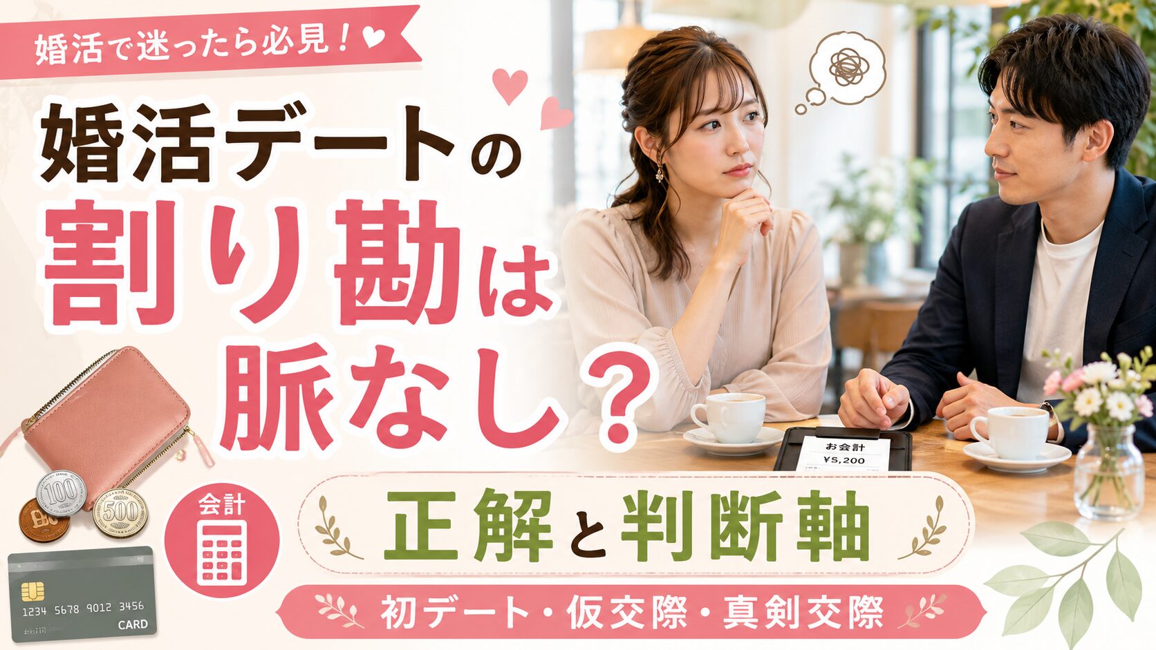 婚活デートの割り勘は普通？男性心理と女性の本音を解説