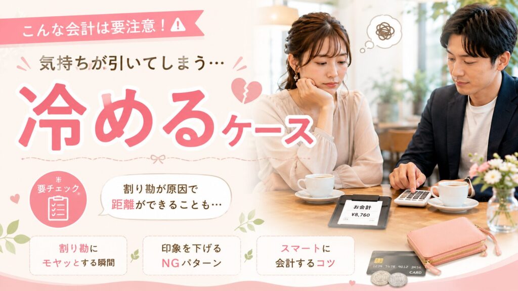 割り勘で冷めるケース
